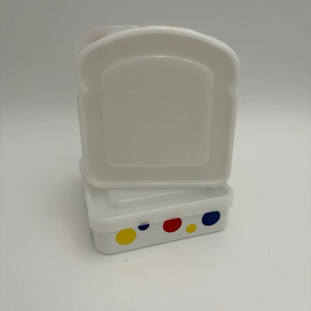 Vintage Wonder‎ Bread Sandwich Containers Set Of 2 Clean